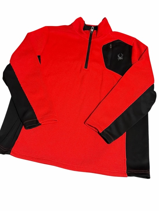 Spyder Other - Spyder Men’s Red and Black Quarter-Zip Performance Sweater